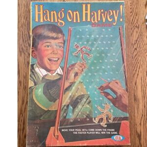 Vintage 1969 Ideal Hang on Harvey! Game Retro Skill Action Board Game Complete